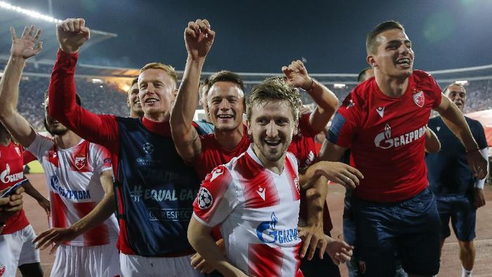Red Star Belgrade lolos ke fase grup Liga Champions. (Foto: Srdjan Stevanovic/Getty Images)