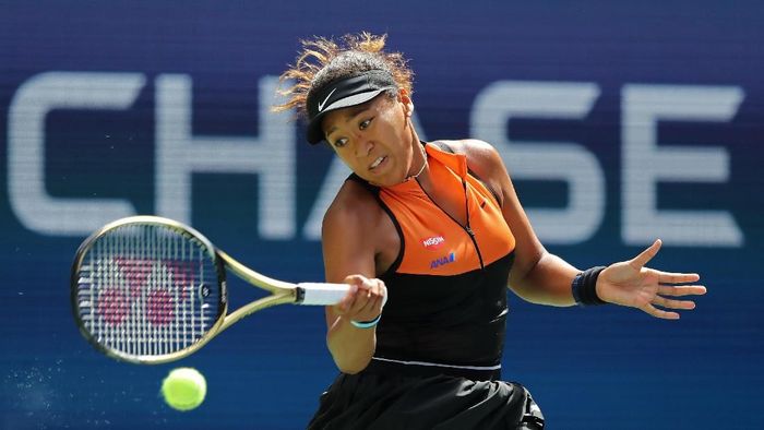 Naomi Osaka lolos ke babak kedua AS Terbuka 2019. (Foto: Elsa/Getty Images) Naomi Osaka lolos ke babak kedua AS Terbuka 2019. (Foto: Elsa/Getty Images)