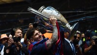 Messi sendiri pernah empat kali juara Liga Champions bersama Barcelona (Getty Images)