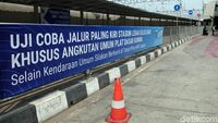 Uji Coba Jalur Angkutan Umum di Stasiun MRT Lebak Bulus