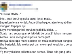 Benarkah Kabar Viral Lensa Kontak Bisa Meleleh Dekat Api?