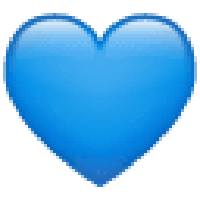 Emoji Hati warna biru