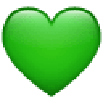 Emoji Hati warna hijau