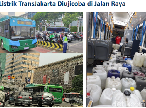 Kok Bisa Uji Coba Bus Listrik TransJakarta Pakai Jerigen Air?
