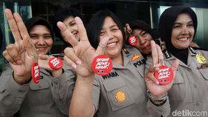 Sambangi KPK, Polwan Antikorupsi Tebar Senyum Manis