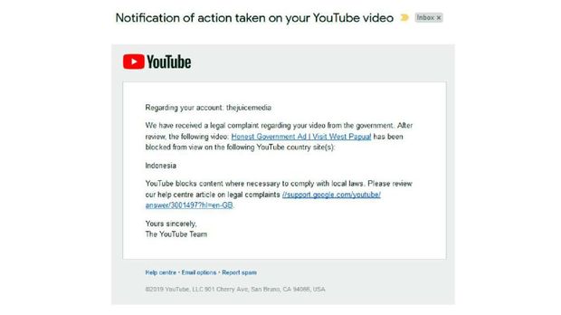 YouTube Diduga Blokir Video asal Australia soal Isu Papua