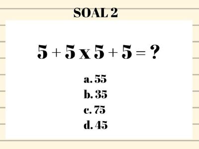 Soal Matematika Ini Nggak Rumit, Bisakah Kamu Memecahkannya?