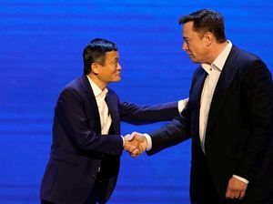 Momen Tegang Elon Musk Ketemu Jack Ma, Awk...ward... Momen Tegang Elon Musk Ketemu Jack Ma, Awk...ward...