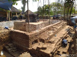 Ini Penampakan Situs Tribhuwana Tunggadewi Setelah Diekskavasi