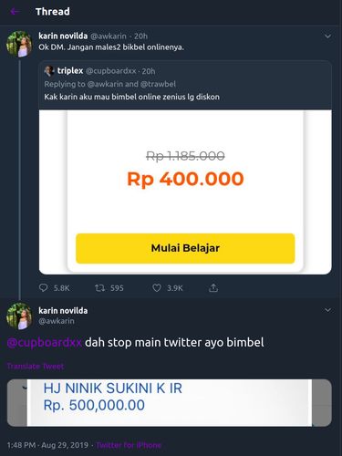 Unggahan Awkarin bagi-bagi duit.