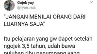 Abang Ojol Ini Ajarkan Jangan Nilai Orang dari Luarnya Saja