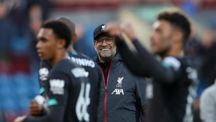 Soccer Football - Premier League - Burnley v Liverpool - Turf Moor, Burnley, Britain - August 31, 2019  Liverpool manager Juergen Klopp celebrates after the match   Action Images via Reuters/Carl Recine  EDITORIAL USE ONLY. No use with unauthorized audio, video, data, fixture lists, club/league logos or 