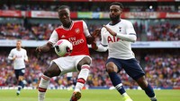 Arsenal bertanding melawan Tottenham Hotspur dalam laga Derby London Utara di Liga Inggris pada Minggu (1/9/2019) malam. Julian Finney/Getty Images.