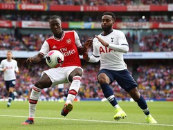 Arsenal bertanding melawan Tottenham Hotspur dalam laga Derby London Utara di Liga Inggris pada Minggu (1/9/2019) malam. Julian Finney/Getty Images.