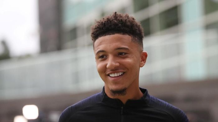 Jadon Sancho Soccer Football - Euro 2020 Qualifier - England Training - St. George’s Park, Burton upon Trent, Britain - September 2, 2019 Englands Jadon Sancho after training Action Images via Reuters/Carl Recine