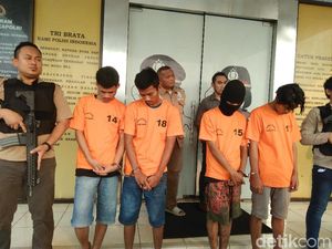 Polisi Ringkus 4 Pelaku Curanmor di Pamulang, Satu Ditembak Kaki