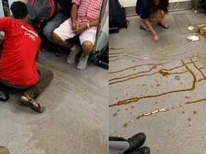 Bantu Bersihkan Tumpahan Kopi di Kereta, Dua Pekerja Bangunan Banjir Pujian Bantu Bersihkan Tumpahan Kopi di Kereta, Dua Pekerja Bangunan Banjir Pujian