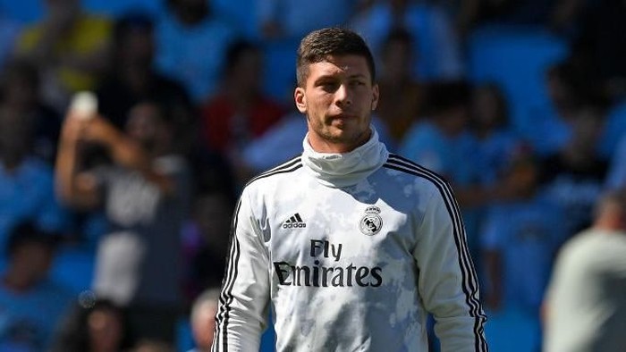 VIGO, SPAIN - AUGUST 17: Luka Jovic of Real Madrid during the Liga match between RC Celta de Vigo and Real Madrid CF at Abanca-BalaÃ­dos on August 17, 2019 in Vigo, Spain. (Photo by Octavio Passos/Getty Images)