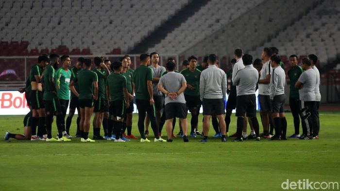 Skuat Indonesia jelang laga melawan Malaysia di Kualifikasi Piala Dunia 2022. (Foto: Agung Pambudhy/detikSport) Skuat Indonesia jelang laga melawan Malaysia di Kualifikasi Piala Dunia 2022. (Foto: Agung Pambudhy/detikSport)