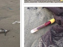 Banyak Jarum Suntik Bekas Bertebaran di Pantai, Warga Pakistan Khawatir