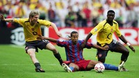 Pada 2006, final Liga Champions kembali digelar di sini. Barcelona sukses menjadi juara lewat kemenangan dramatis 2-1 atas Arsenal. Foto: Laurence Griffiths/Getty Images