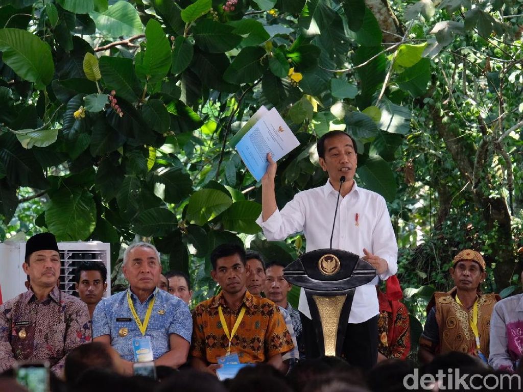 Serahkan SK TORA, Jokowi: Yang Pegang Lahan Tak Hanya yang Gede-gede