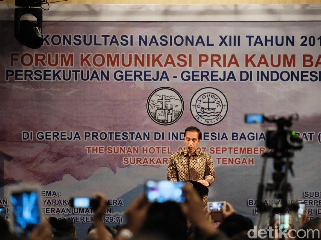 Buka Konas Pria PGI, Jokowi Singgung Konflik Hong Kong-Venezuela Buka Konas Pria PGI, Jokowi Singgung Konflik Hong Kong-Venezuela
