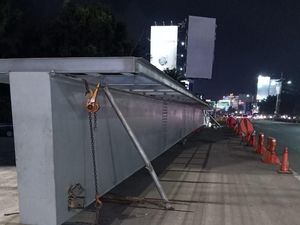 Girder JPO Tol Bandara Dipasang Besok, Jasa Marga Terapkan Rekayasa Lalin