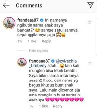 Protes Franda soal nama anaknya yang dicontek