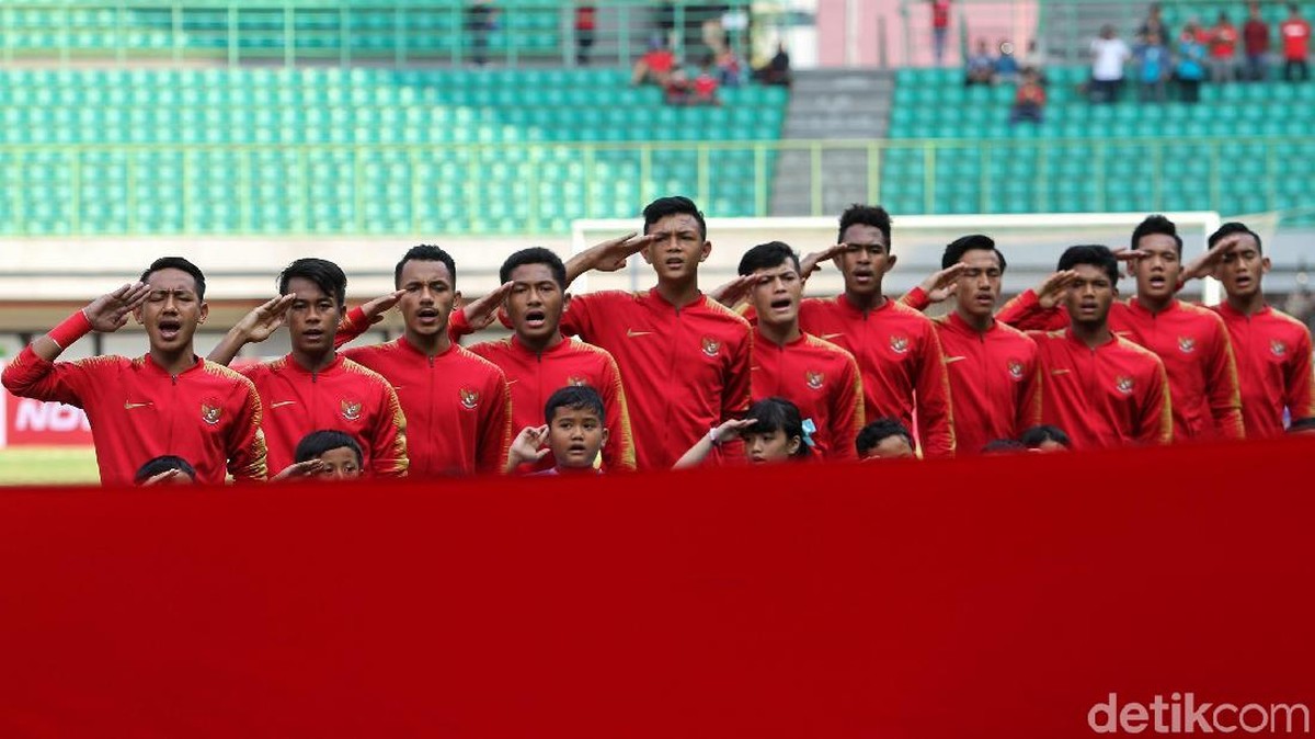Timnas Indonesia U-19 menjajal China di laga uji coba. (Foto: Rifkianto Nugroho/detikcom)