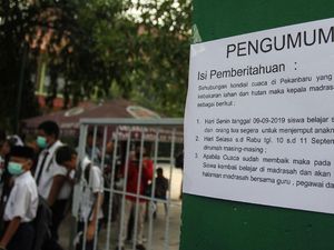 Sekolah Diliburkan Imbas Kabut Asap di Pekanbaru