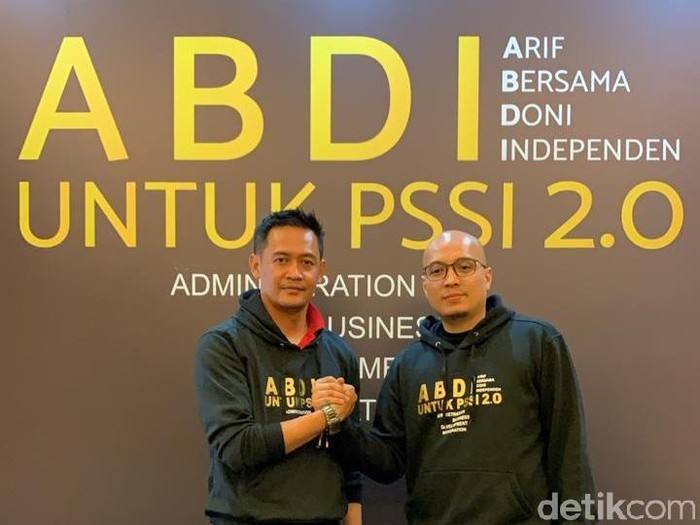 Bakal Calon Ketum-Waketum PSSI Arif Putra dan Doni Setiabudi