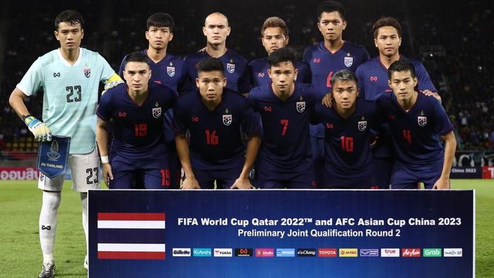 Thailand menghadapi Indonesia di Kualifikasi Piala Dunia 2022. (Foto: Pakawich Damrongkiattisak/Getty Images) Thailand menghadapi Indonesia di Kualifikasi Piala Dunia 2022. (Foto: Pakawich Damrongkiattisak/Getty Images)