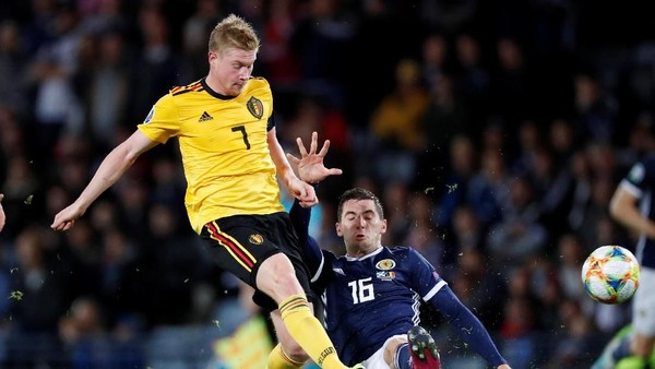 Belgia menang 4-0 atas Skotlandia. (Foto: Russell Cheyne/REUTERS)