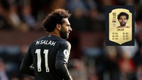 Mencetak 27 gol dan 13 assist di semua kompetisi musim lalu, Mohamed Salah masih menjadi salah satu yang terbaik di dunia saat ini. Kecepatan dan dribel jadi salah satu keunggulannya, di mana dia total dapat rating 90 sebagai pemain sayap kanan (ist.)