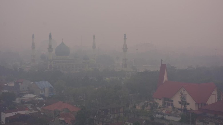 Asap Karhutla Masih Pekat, Jarak Pandang di Riau 1 Km