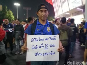 Thailand Benamkan Indonesia, Suporter Ini Lari Keliling GBK 12 Kali