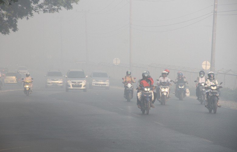 Hari Ke-10 Pemadaman Kebakaran Lahan Gambut di Riau