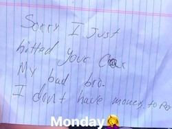 Duh Apes! Ferrari Ditabrak dan Cuma Minta Maaf Lewat Kertas