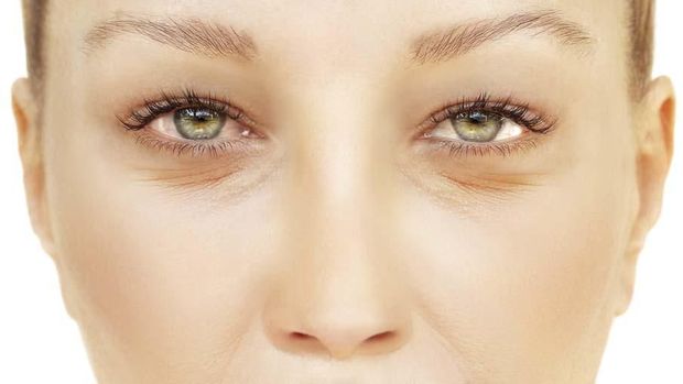 Aging. Mature woman-young woman.Face with skin problem