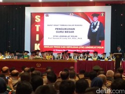 JK-Megawati Hadiri Sidang Pengukuhan Yasonna Laoly Jadi Guru Besar PTIK