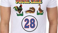 Unik Banget! Kaos dan Kemeja Ini Bermotif Spanduk Warung Pecel Lele