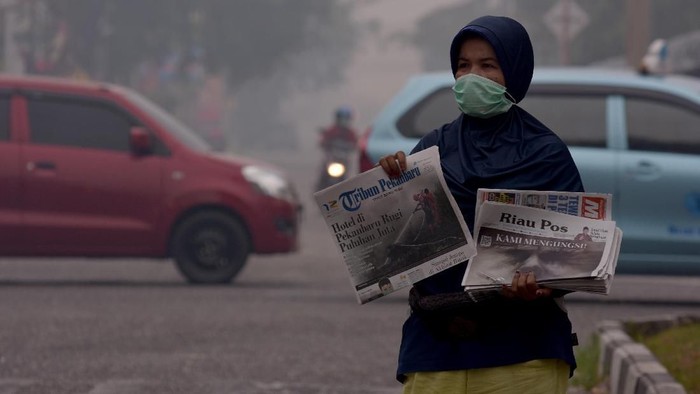 Kabut asap di Sumatera. (Foto: Antara Foto