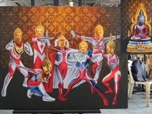 Pelukis Buddha Bergambar Ultraman Minta Maaf pada Biksu di Thailand Pelukis Buddha Bergambar Ultraman Minta Maaf pada Biksu di Thailand