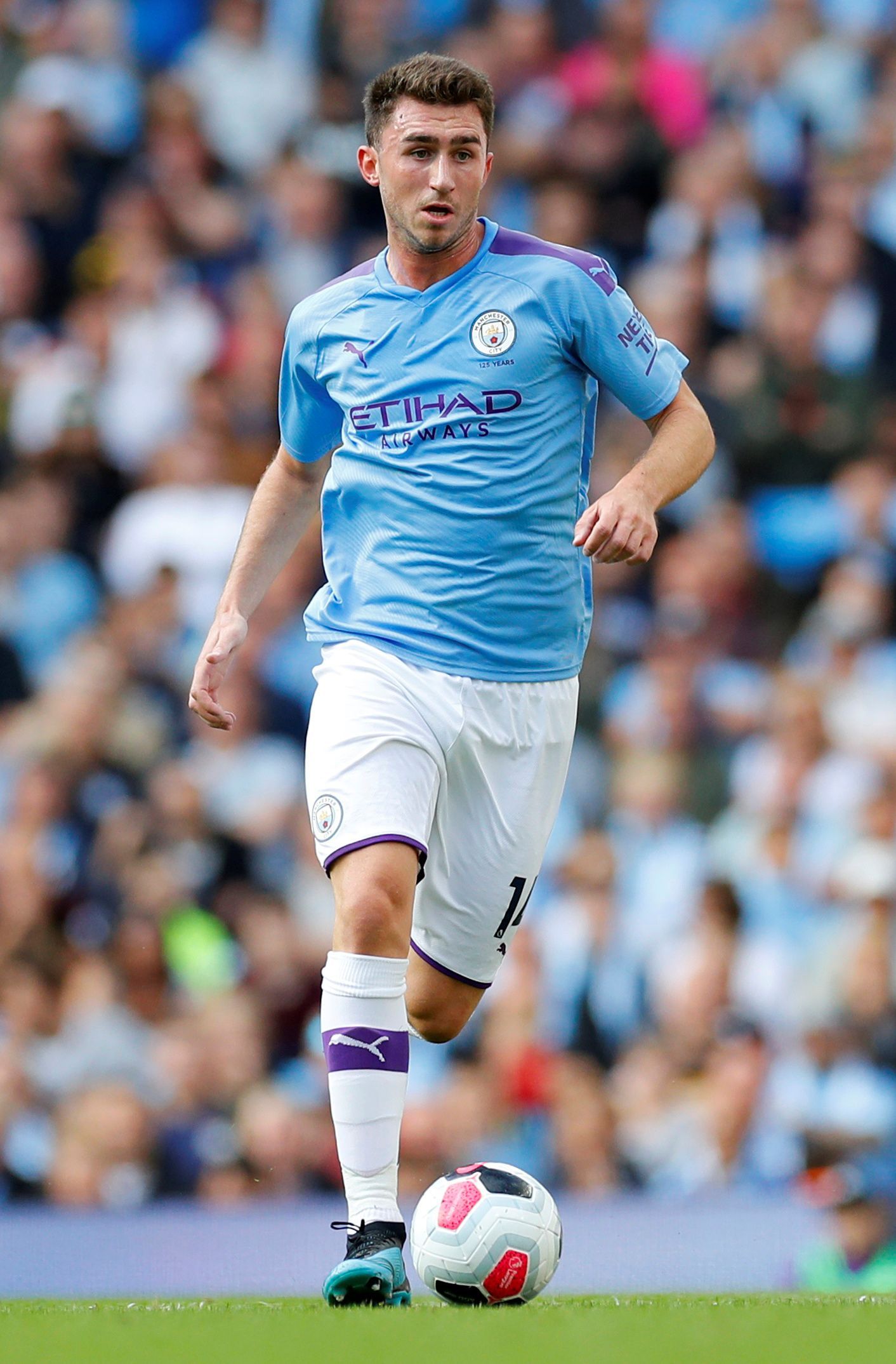 Soccer Football - Premier League - Manchester City v Tottenham Hotspur - Etihad Stadium, Manchester, Britain - August 17, 2019  Manchester City's Aymeric Laporte in action  REUTERS/Phil Noble  EDITORIAL USE ONLY. No use with unauthorized audio, video, data, fixture lists, club/league logos or 