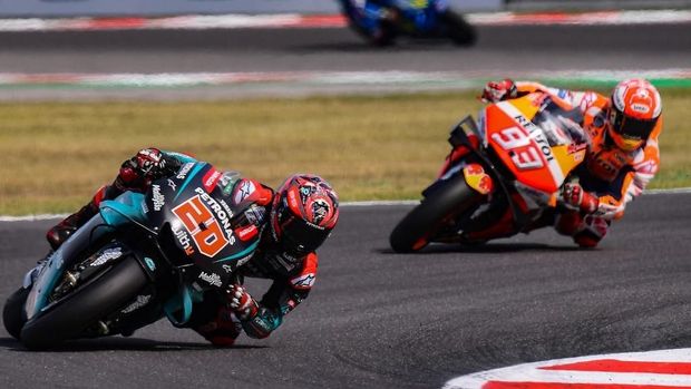 Fabio Quartararo sempat memberikan perlawanan sengit kepada Marc Marquez. (