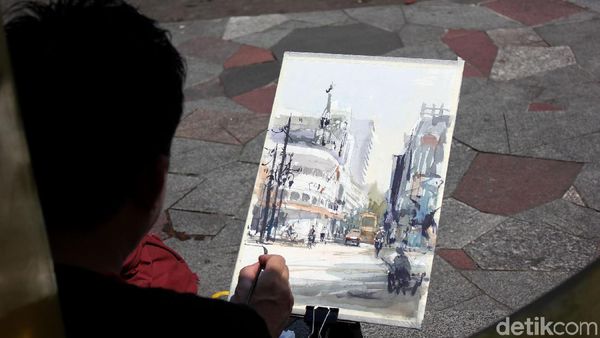 Intip Keseruan Pegiat Gambar Sketsa Arsitektur di Bandung
