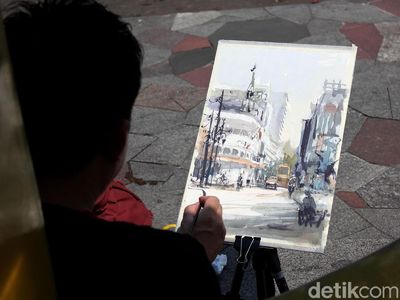 Intip Keseruan Pegiat Gambar Sketsa Arsitektur di Bandung