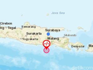 Gempa M 3,8 Terjadi di Laut Malang Selatan