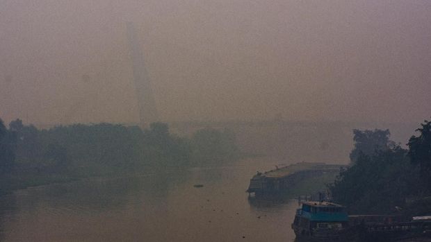Kabut asap di Riau